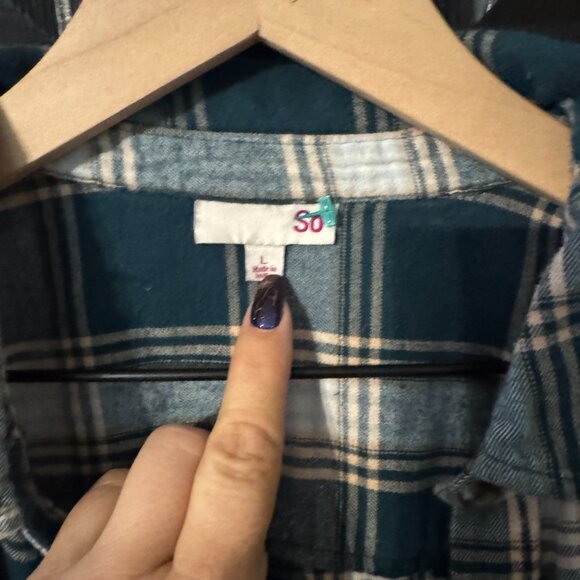 NWOT Womens Lightweight Flannel Tye Dyed Green Orange Peach - Picture 2 of 4